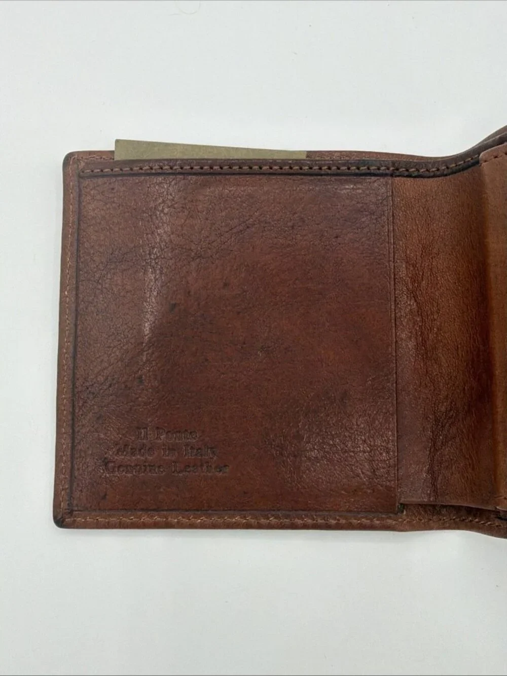 The Bridge Italian Leather Bi-fold Wallet, Brown, NWT